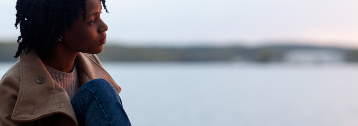 Contemplative female outdoors