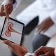 Patient with a gynecologist doing a uterine fibroid embolisation for large fibroids