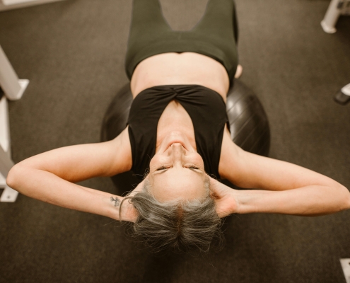 Middle aged exercising after Uterine Fibroid Embolisation
