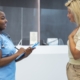 A patient talking to her doctor about fibroids and treatment options.